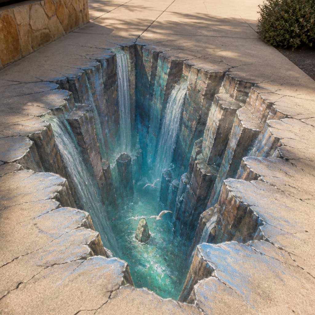 AI-generated Chalk Art example