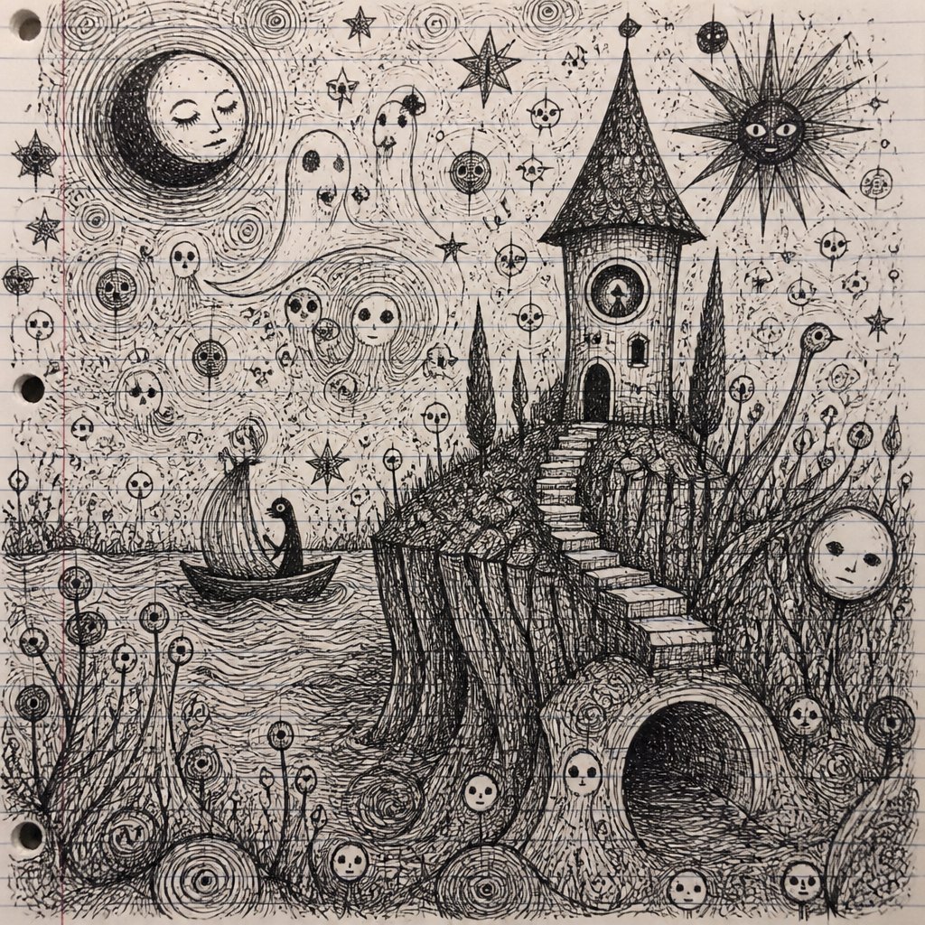 AI-generated Doodle Art example