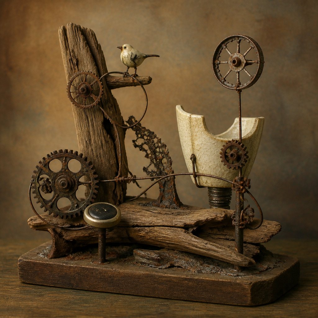 AI-generated Found Object Art example
