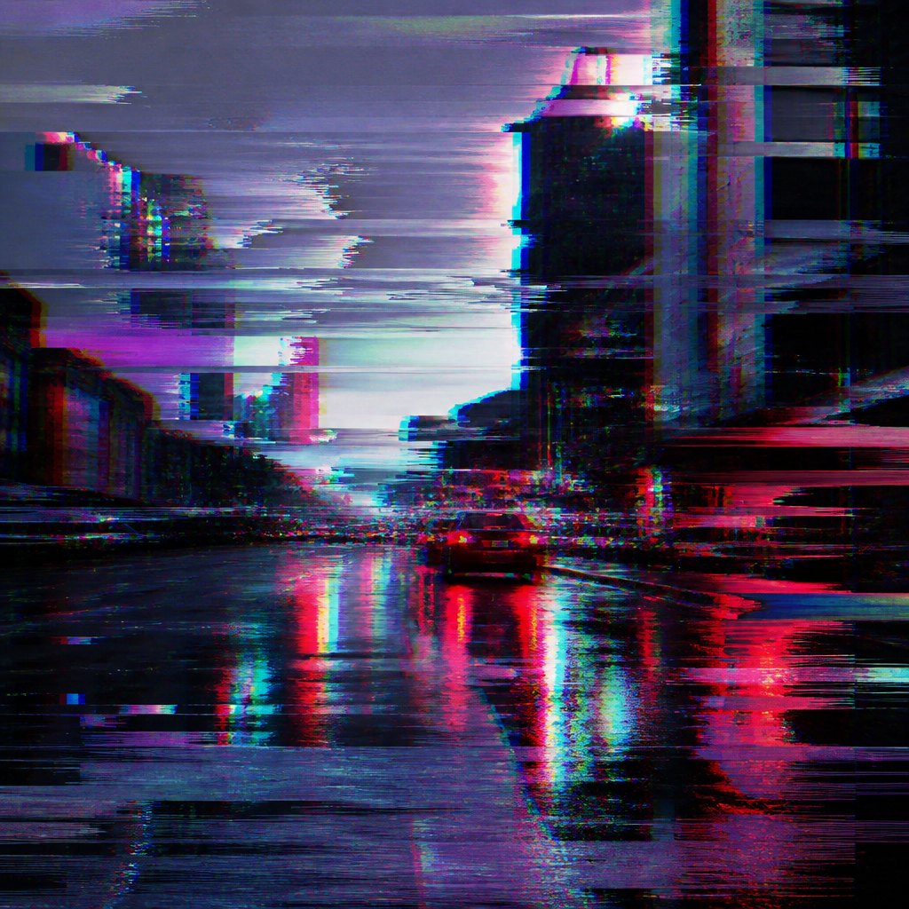 AI-generated Glitch Art example