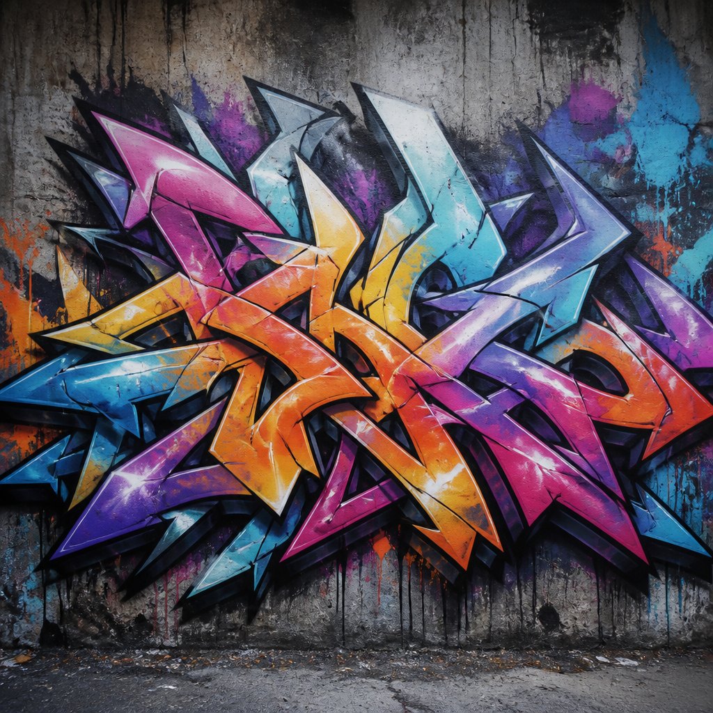 AI-generated Graffiti Art example