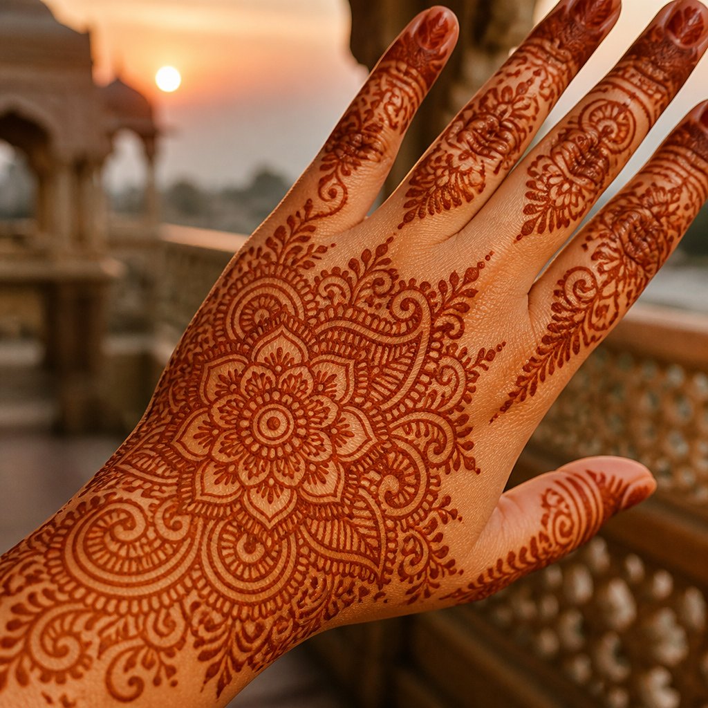 AI-generated Henna Art example