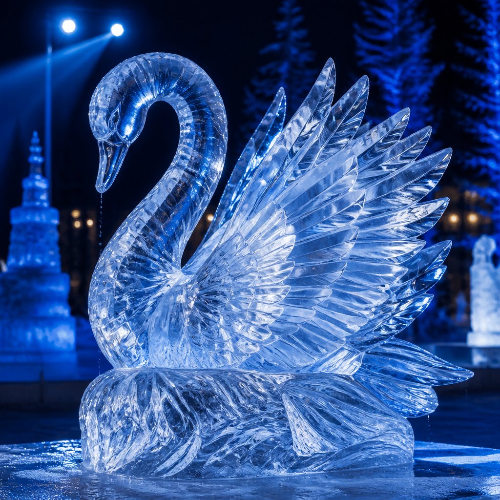 AI-generated Ice Sculpture example