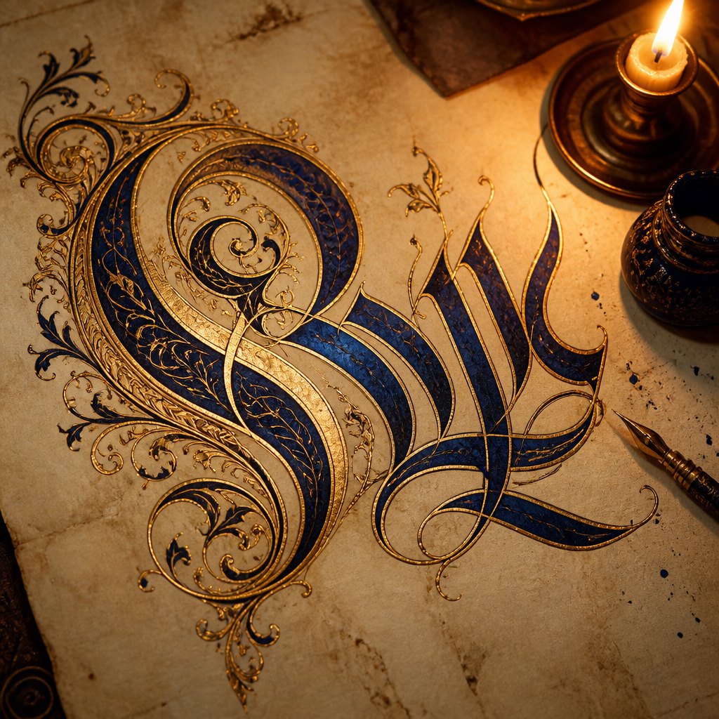 AI-generated Lettering Art example