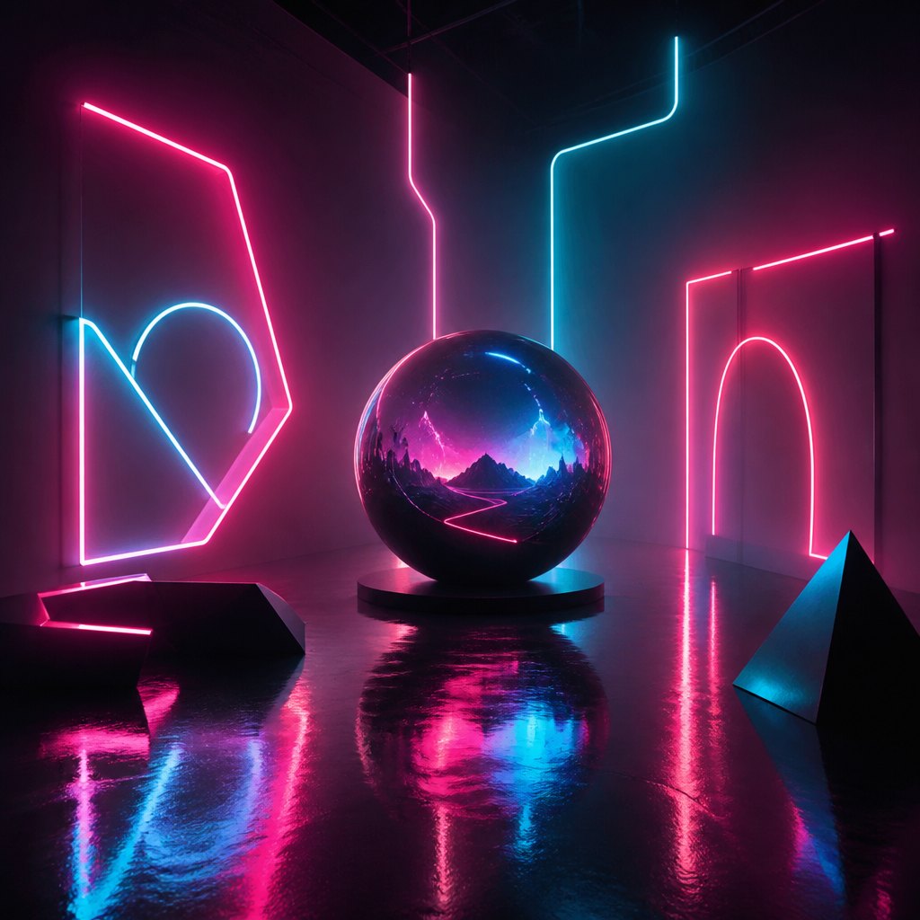 AI-generated Light Art example
