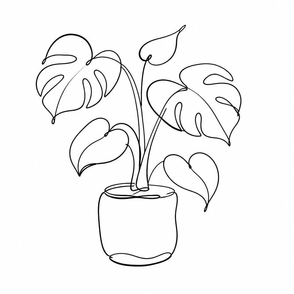 AI-generated Line Art example