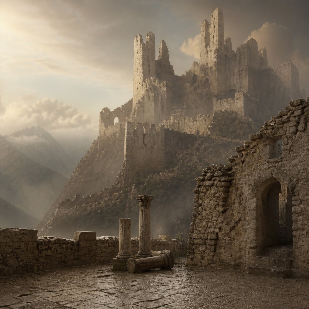 AI-generated Matte Painting example