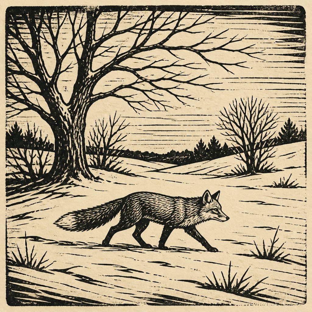 AI-generated Printmaking example