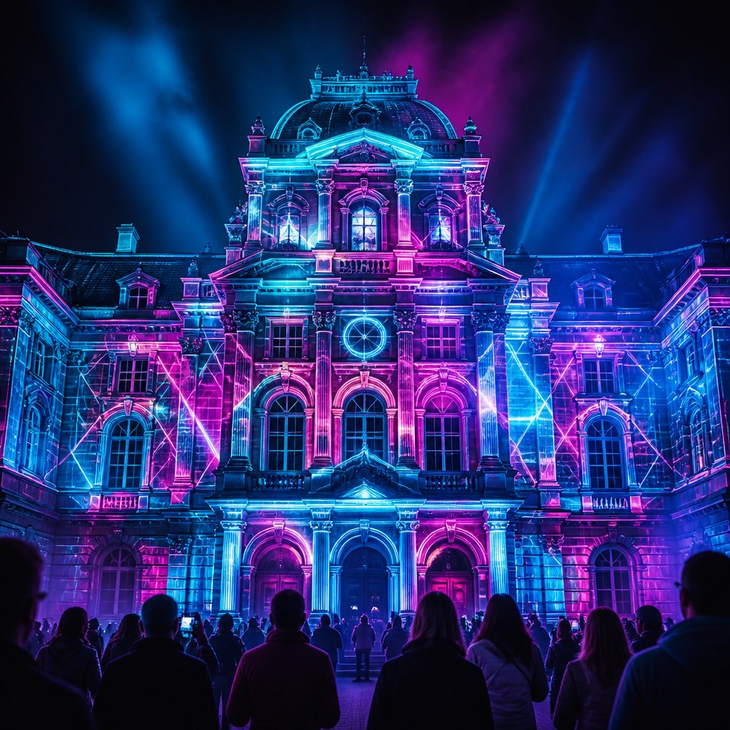 AI-generated Projection Mapping example