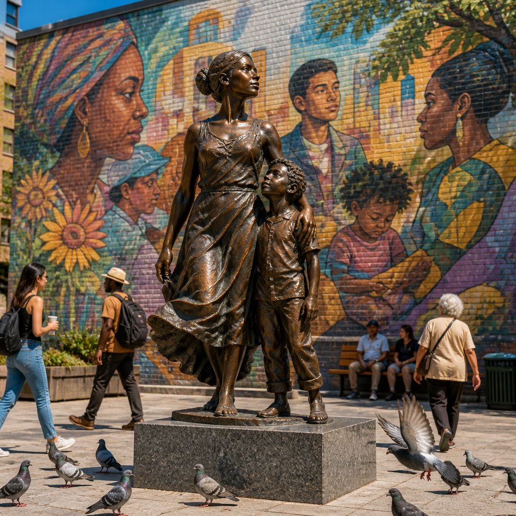 AI-generated Public Art example