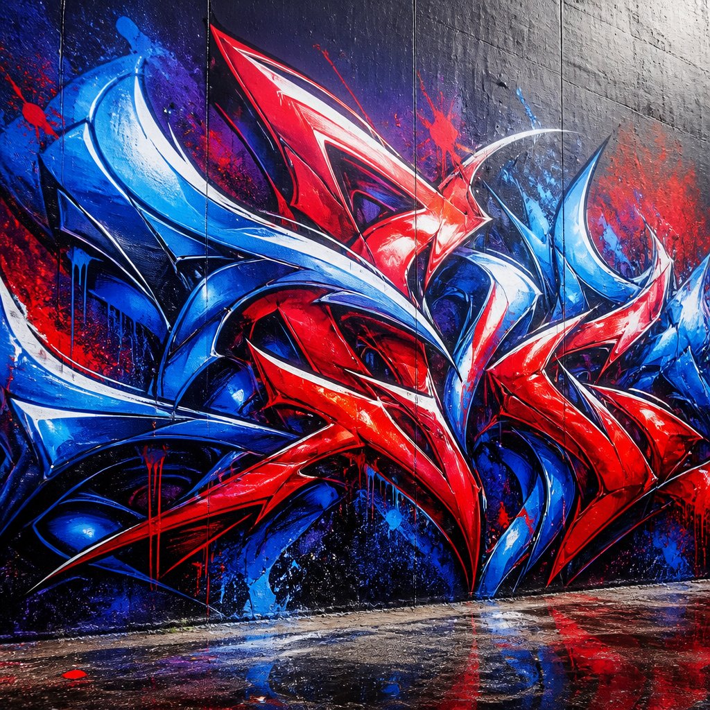 AI-generated Spray Paint Art example