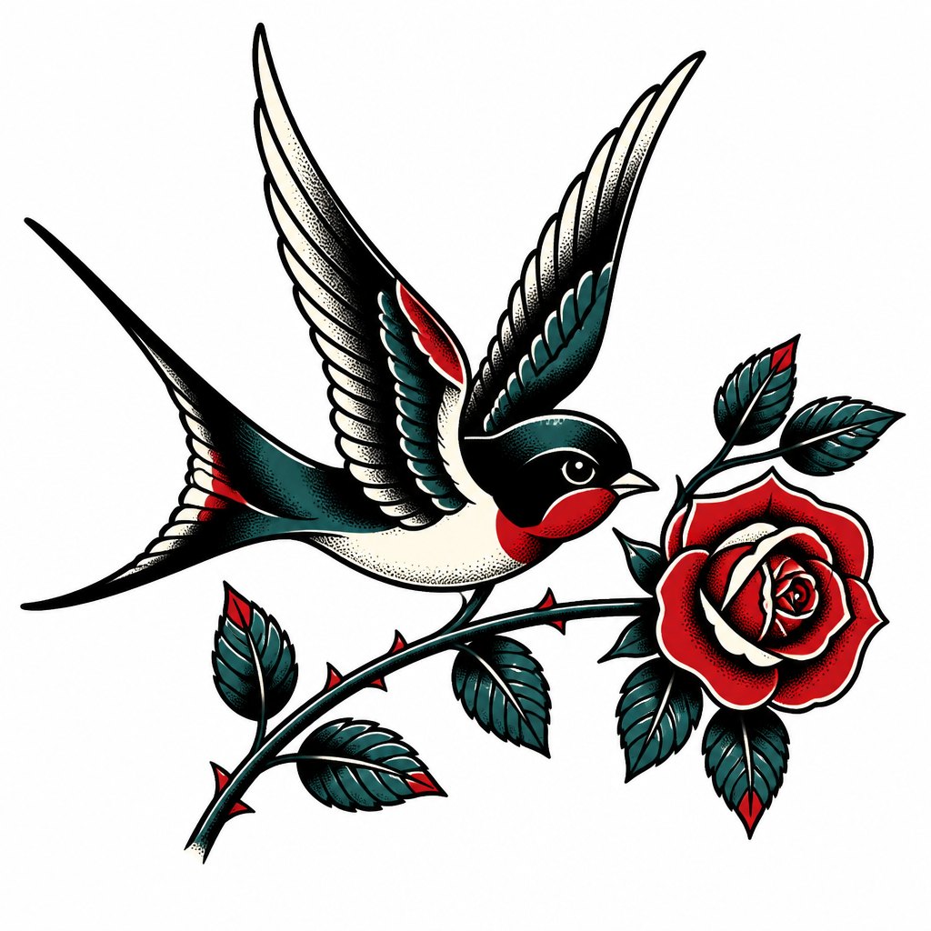 AI-generated Tattoo Art example