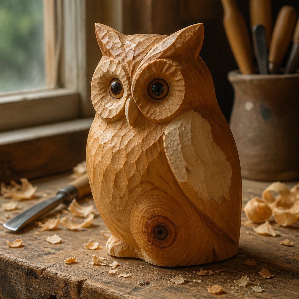 AI-generated Wood Art example