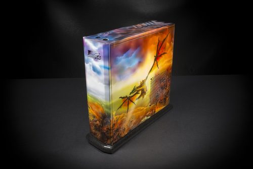 Falcon Northwest Tiki with dragon airbrushing — Airbrush Art