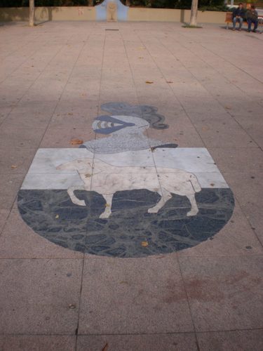 Mosaico del escudo de Ansoáin — Chalk Art