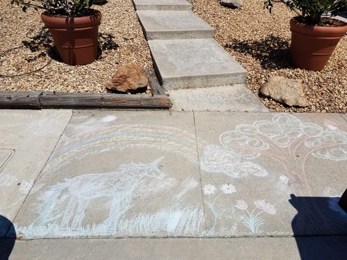 Unicorn chalk art — Chalk Art