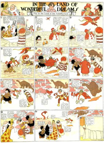 Winsor McCay - Little Nemo - In the Land of Wonderful Dreams - 1913-09-21 - Flip in the Land of the Antediluvians — Comic Art