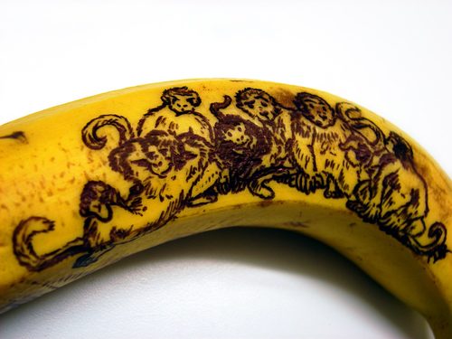 Monkeys on a Banana - Flickr - Furryscaly — Doodle Art