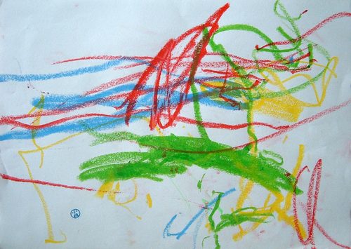 Child scribble age 1y10m — Doodle Art