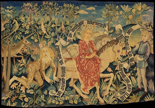Two Scenes from "Der Busant" (The Buzzard) — Fiber Art