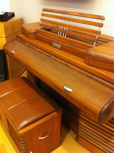 Storytone electric piano (1939) by Story & Clark and RCA, art deco design by John Vassos, MIM PHX — Furniture Design