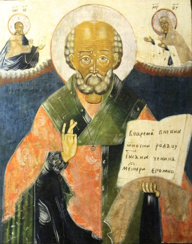 Saint Nicholas 18th cent serbian IMG 0448 serb museum szentendre — Icon Art