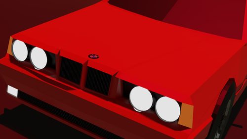 FirstRenderBMW — Low Poly Art