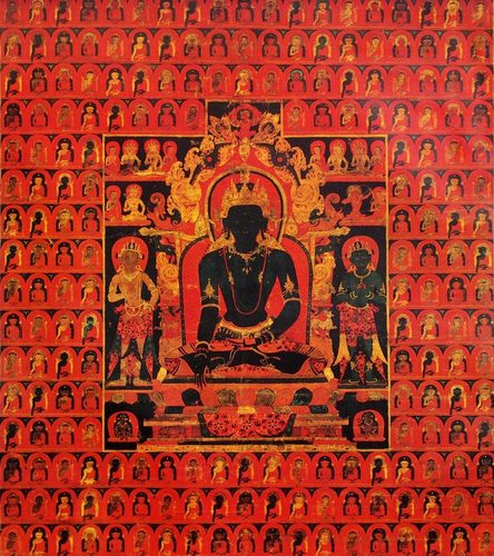 'The Dhyani Buddha Akshobhya', Tibetan thangka, late 13th century, Honolulu Academy of Arts — Mandala Art