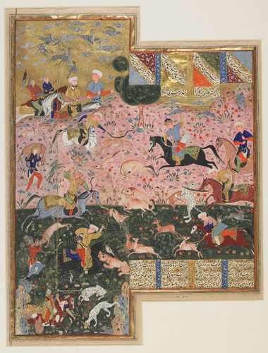 Bahram Gur hunting — Miniature Painting