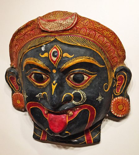 Papier-mâché mask at Odisha Crafts Museum, Bhubaneswar, Odisha, India 01 — Papier-Mâché