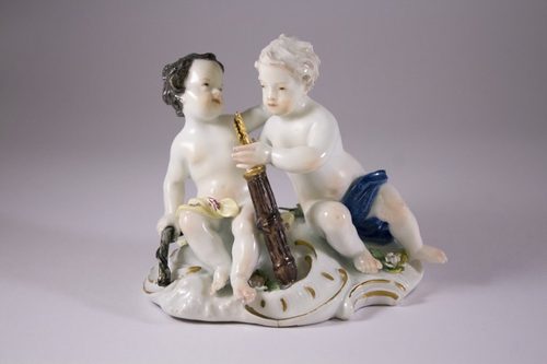 Meissen Figurine of Two Putti, Circa 1760s — Porcelain Art