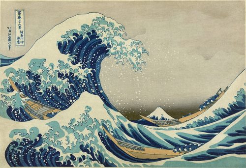 Japanese:  『神奈川沖浪裏』 - Kanagawa oki nami ura — Printmaking
