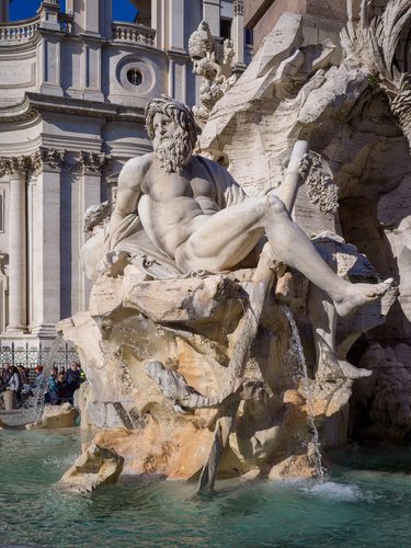Piazza Navona Gange fontana dei Fiumi Roma — Public Art