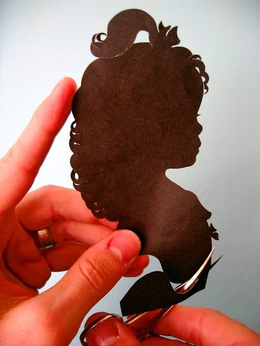 Cutting girl 1c 1 — Silhouette Art