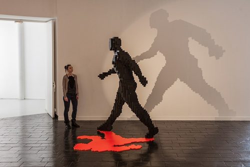 Body Voxels - The Walker, Miguel Chevalier, 2013 — Voxel Art